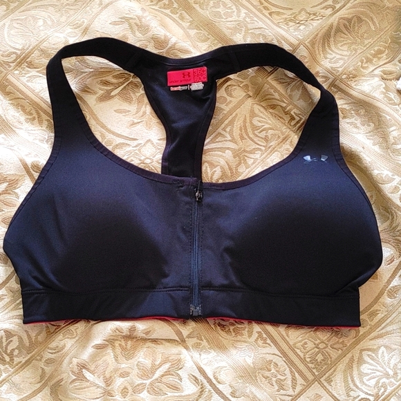 Under Armour Other - Under Armor black and pink sports bra size 36 C.